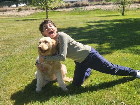 Goldie, a rescue dog through IDGRR